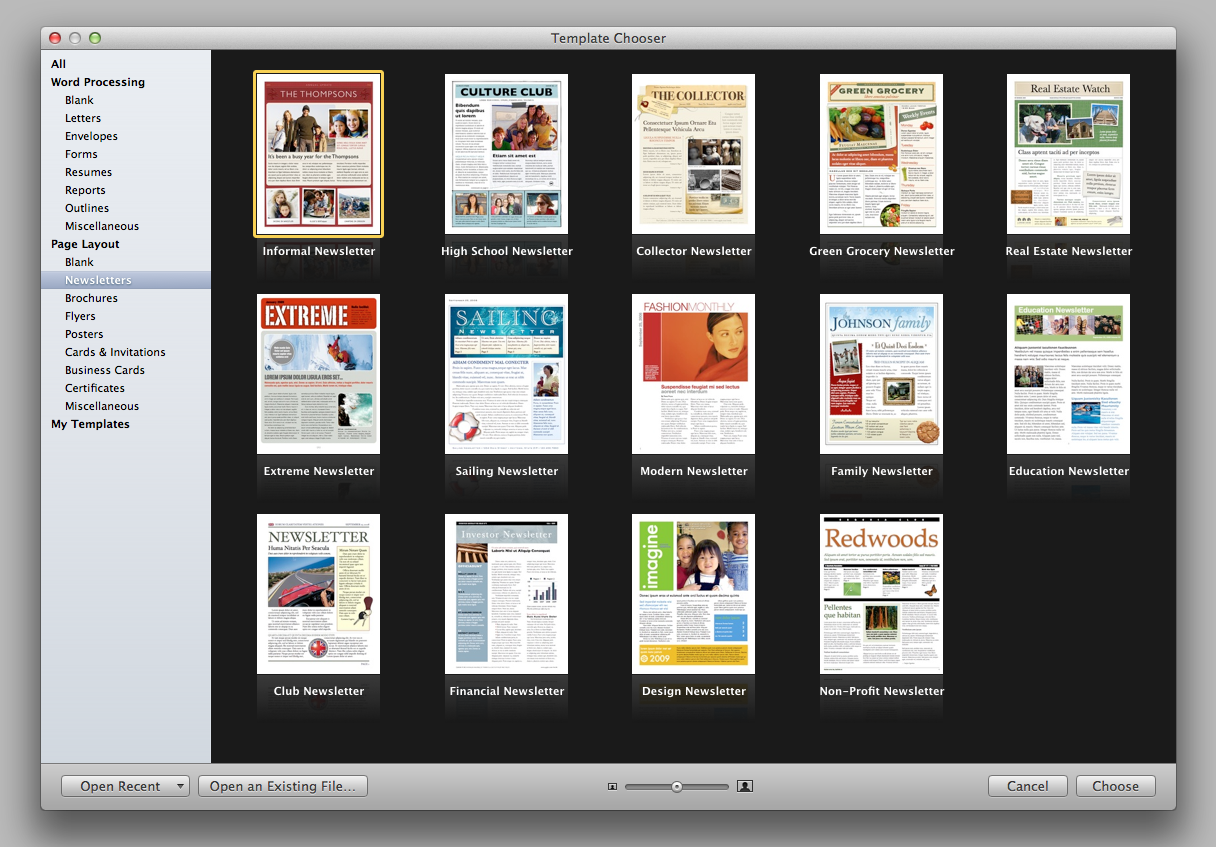free pages templates download for mac